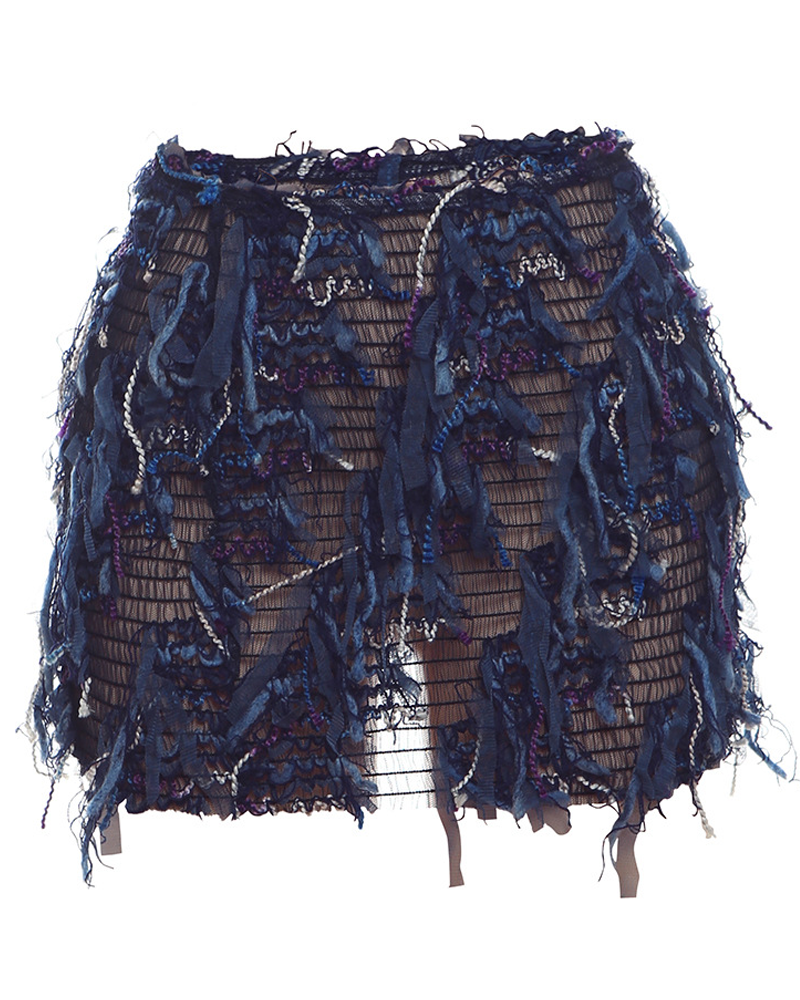 Tassel Slim Fit Bodycon Mini Skirt