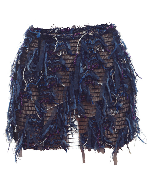 Tassel Slim Fit Bodycon Mini Skirt