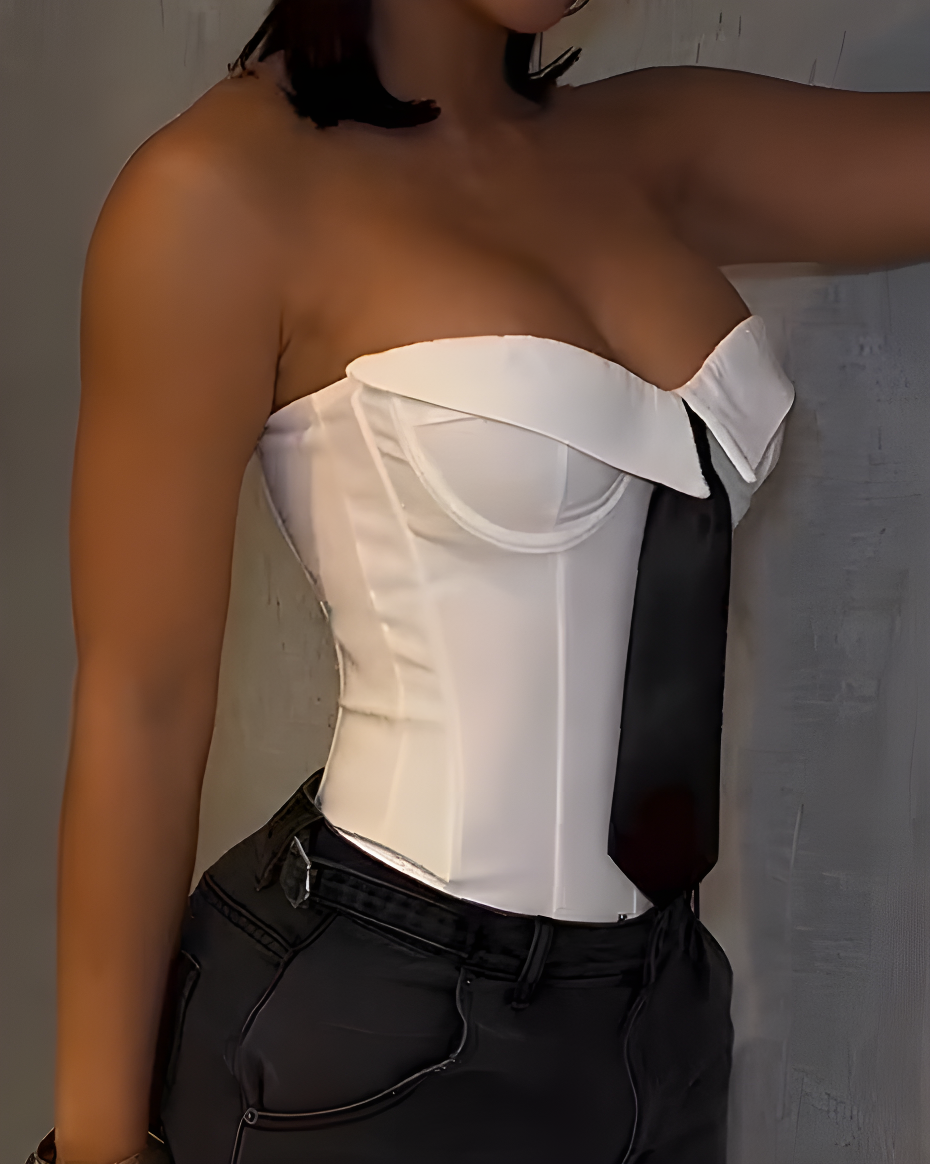 Bandeau Tie Slimming Corset Top-Curvy-Faja
