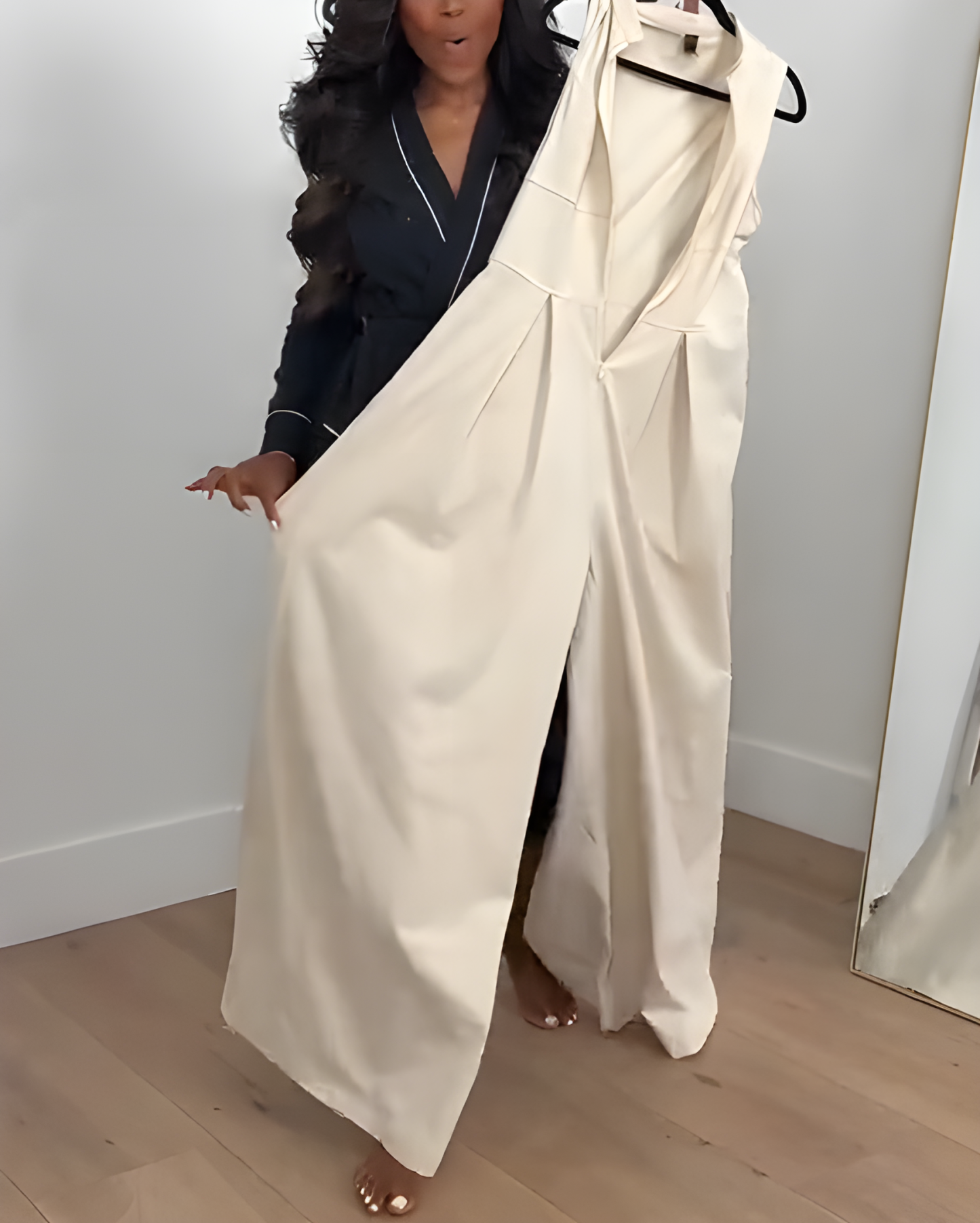 Casual Sleeveless Zippered Wide-Leg Jumpsuit-Curvy-Faja