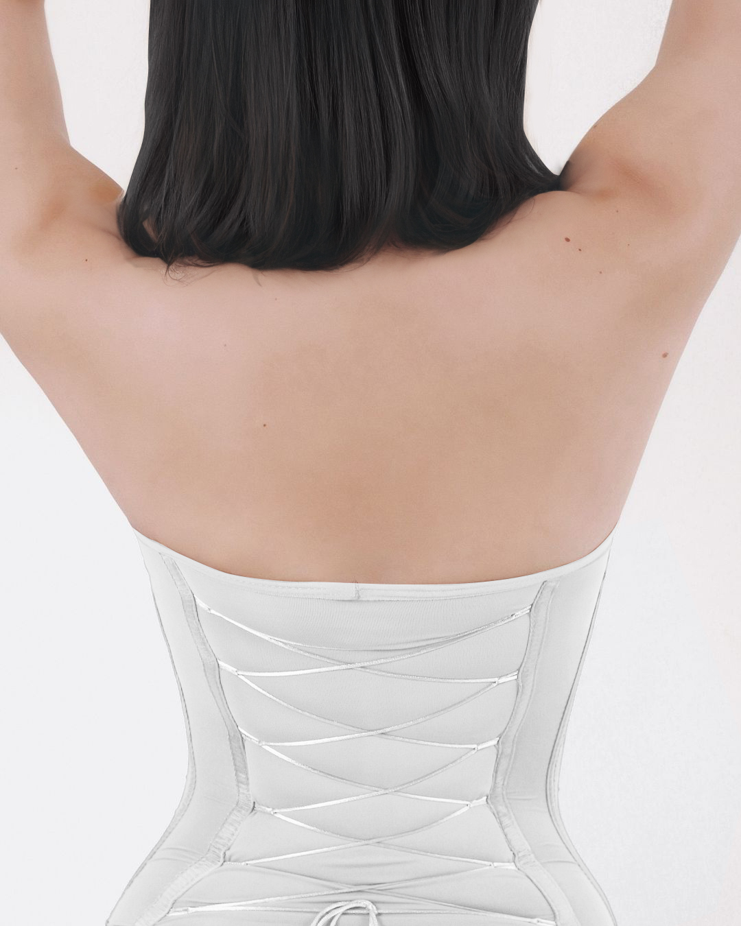 Back Lace-up Thong Seamless Shapewear Bodysuit