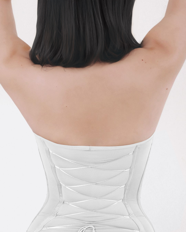 Back Lace-up Thong Seamless Shapewear Bodysuit