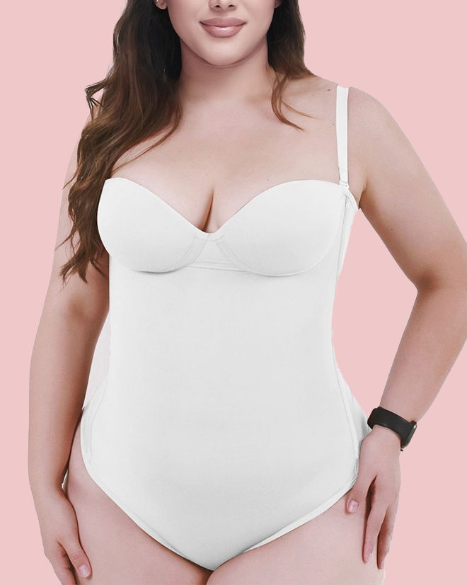 Back Lace-up Thong Seamless Shapewear Bodysuit