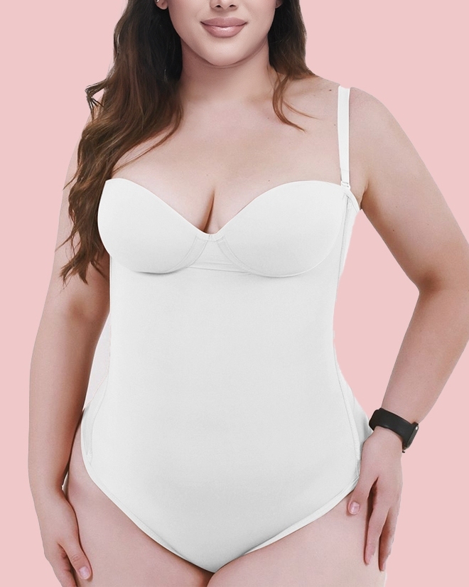 Back Lace-up Thong Seamless Shapewear Bodysuit