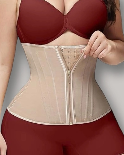 Zip & Breasted Body Shaper Tank Top-Curvy-Faja