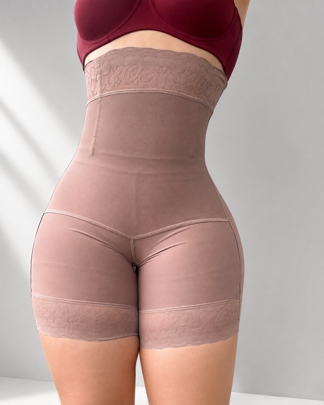 Curvy-faja High Waist Shorts Thigh Slimmer High compesion