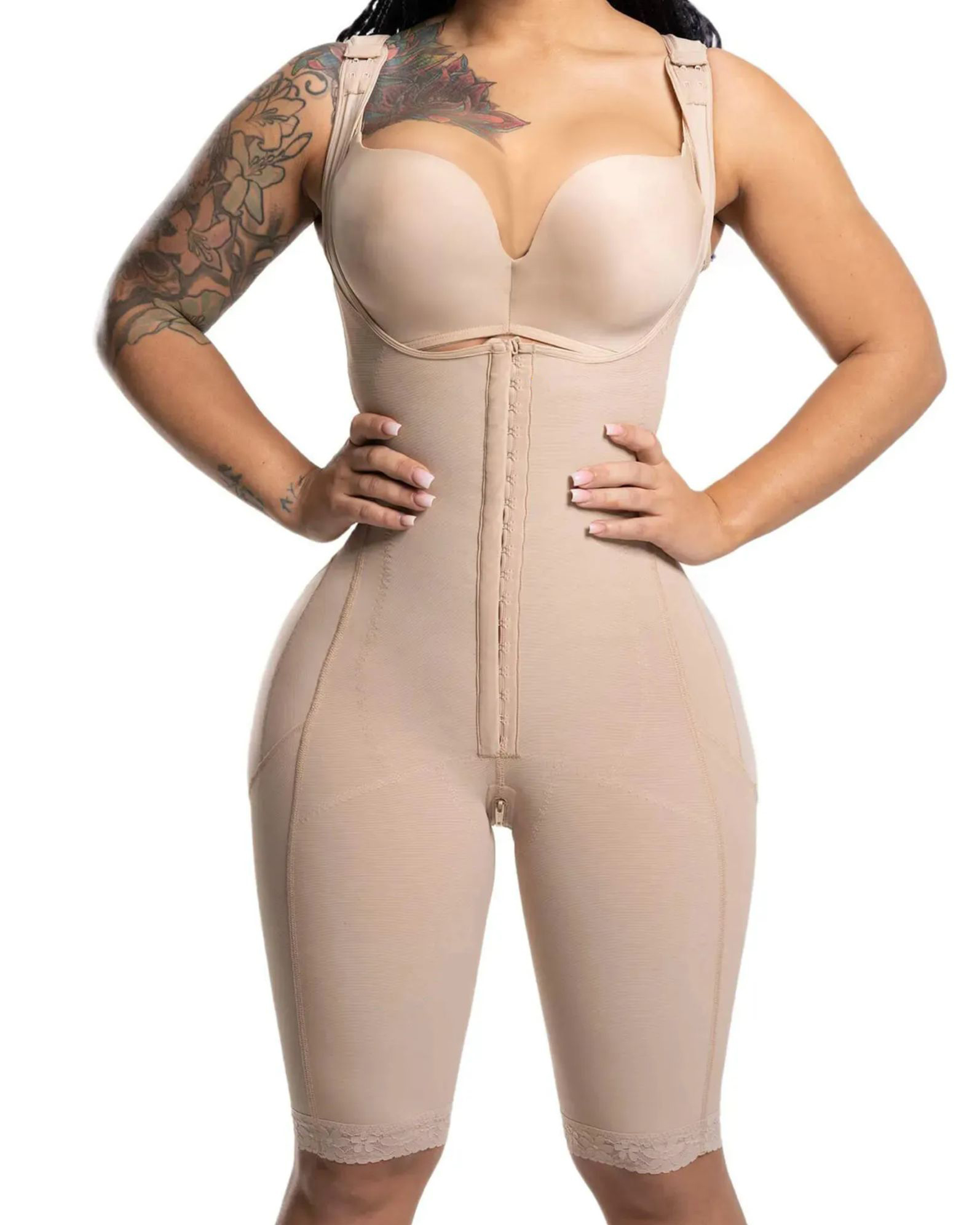 Sleeveless Breasted Open Bust Shapewear-Curvy-Faja