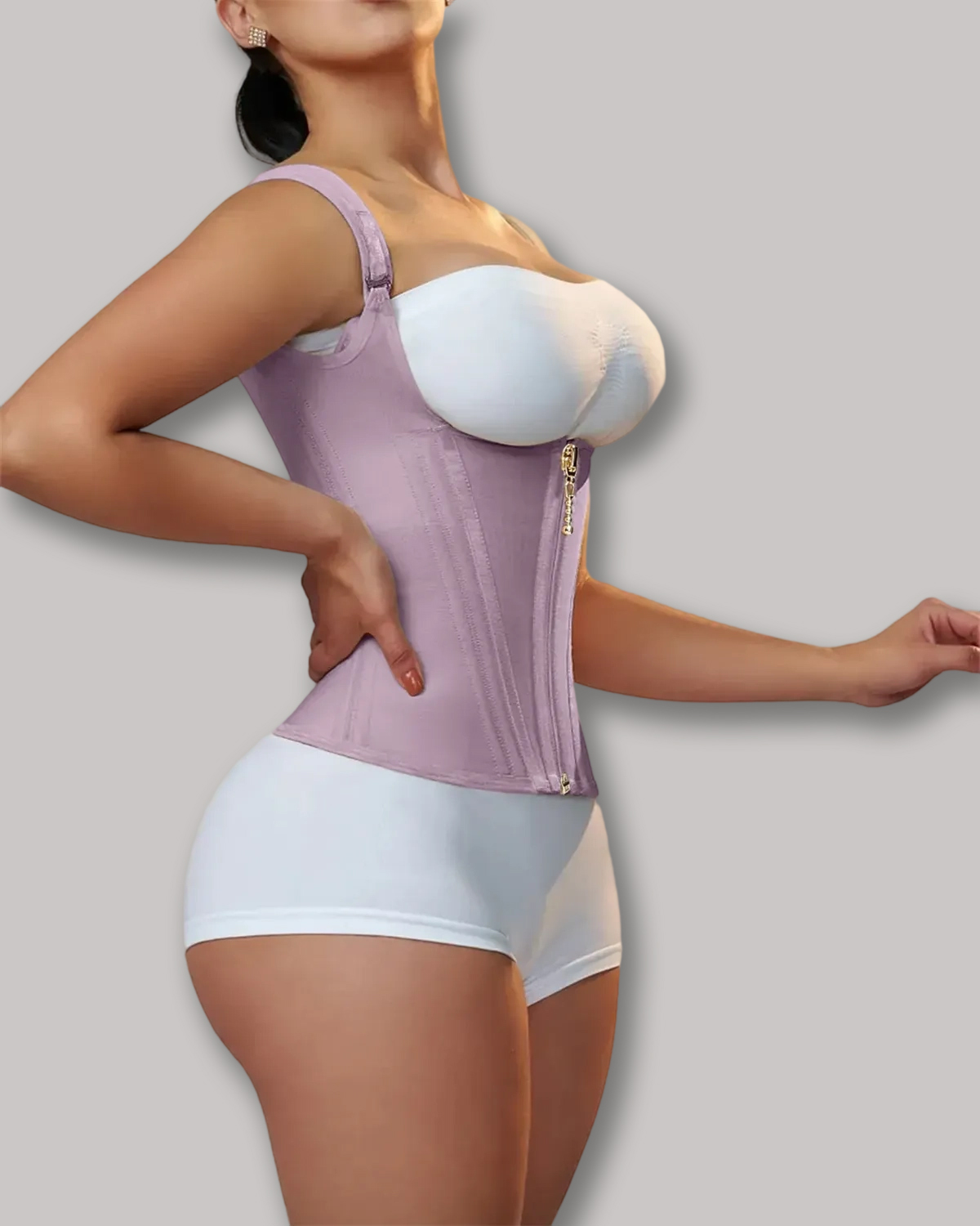 Waist Trainer for Women Corset Vest Body Shaper Cincher Trimmer Tank Top Sport Girdle with Steel Bones-Curvy-Faja