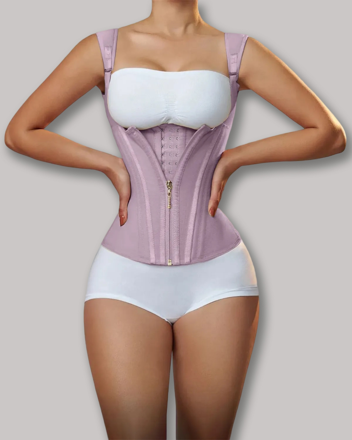 Waist Trainer for Women Corset Vest Body Shaper Cincher Trimmer Tank Top Sport Girdle with Steel Bones-Curvy-Faja