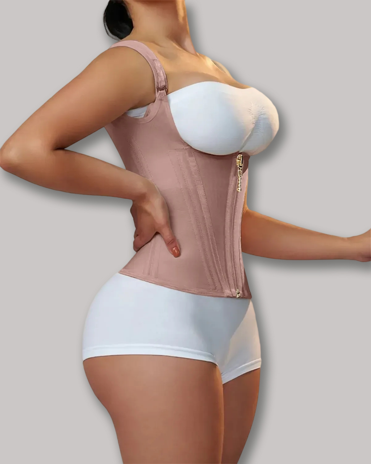 Waist Trainer for Women Corset Vest Body Shaper Cincher Trimmer Tank Top Sport Girdle with Steel Bones-Curvy-Faja