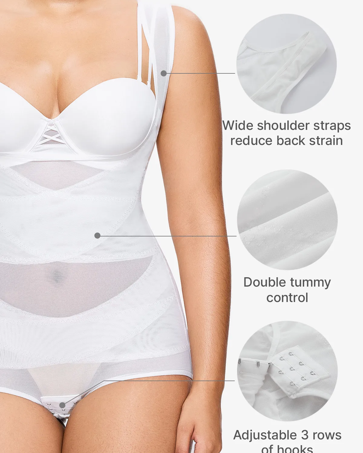 Mesh Tummy Tuck Body Triangle Shapewear