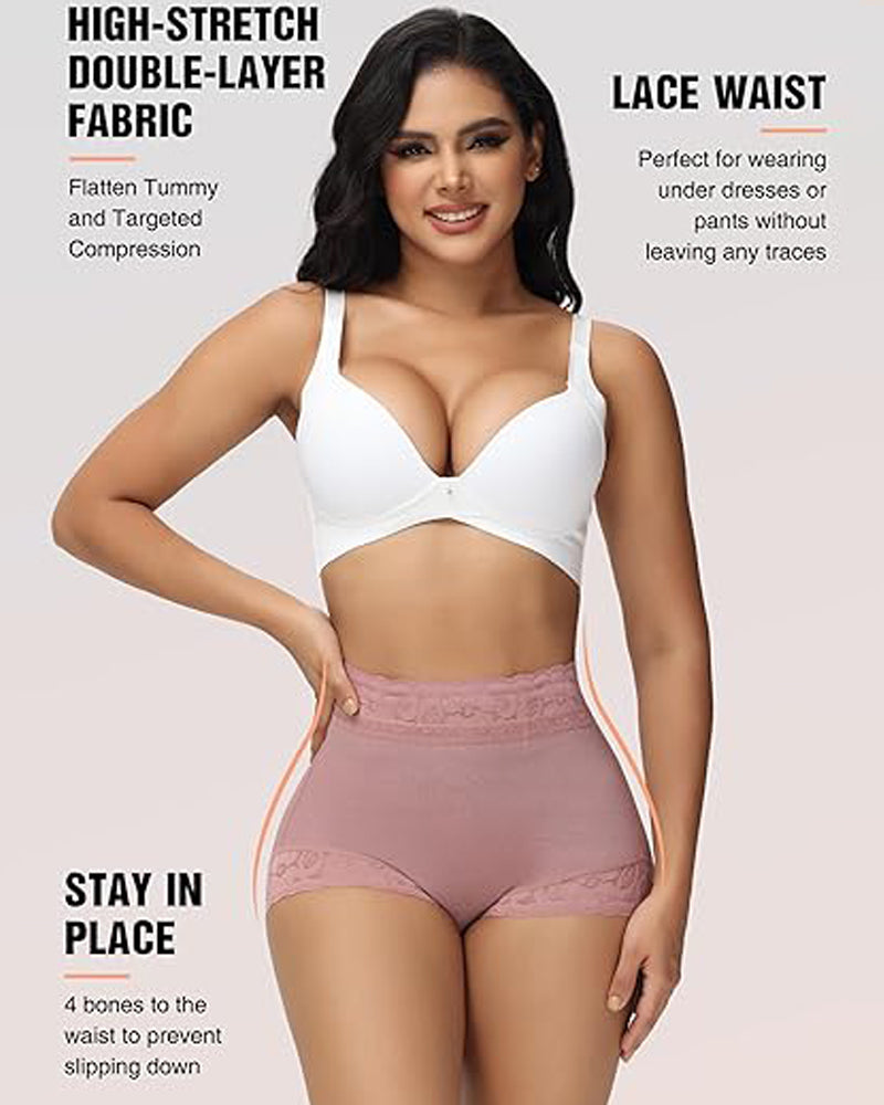 High Waist Seamless Butt Lifting Shorts-Curvy-Faja