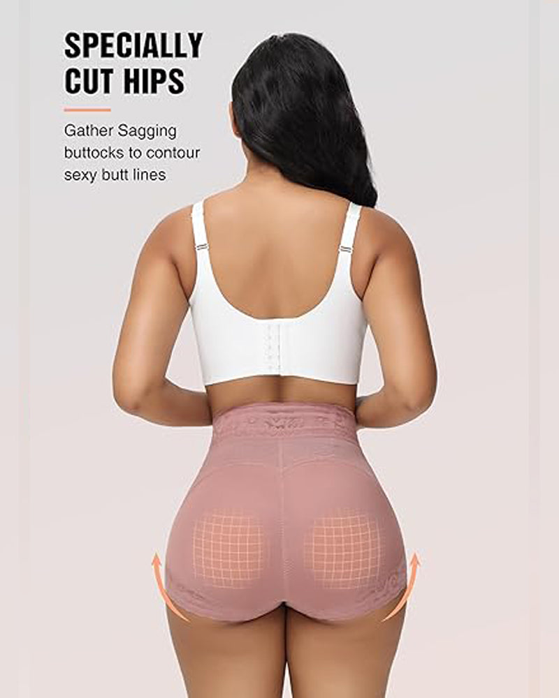 High Waist Seamless Butt Lifting Shorts-Curvy-Faja