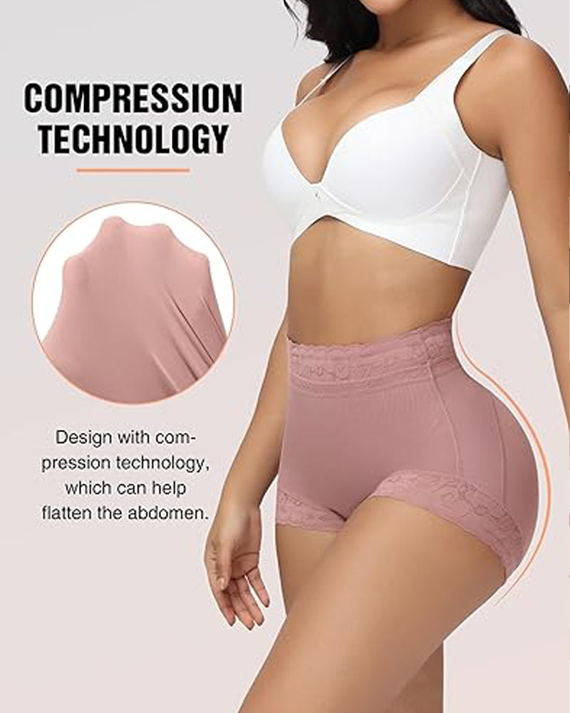 High Waist Seamless Butt Lifting Shorts-Curvy-Faja