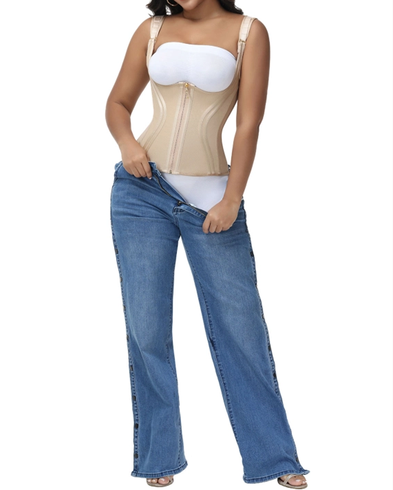 High Compression Hourglass Body Shaper Vest with Straps
