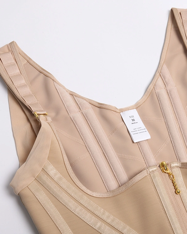 High Compression Hourglass Body Shaper Vest with Straps