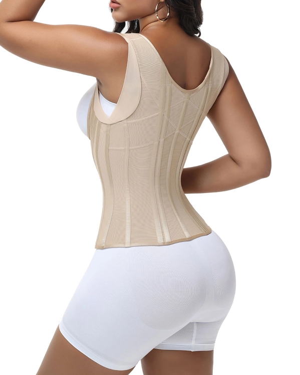 High Compression Hourglass Body Shaper Vest with Straps