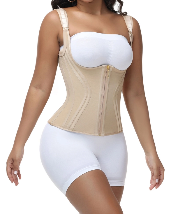 High Compression Hourglass Body Shaper Vest with Straps