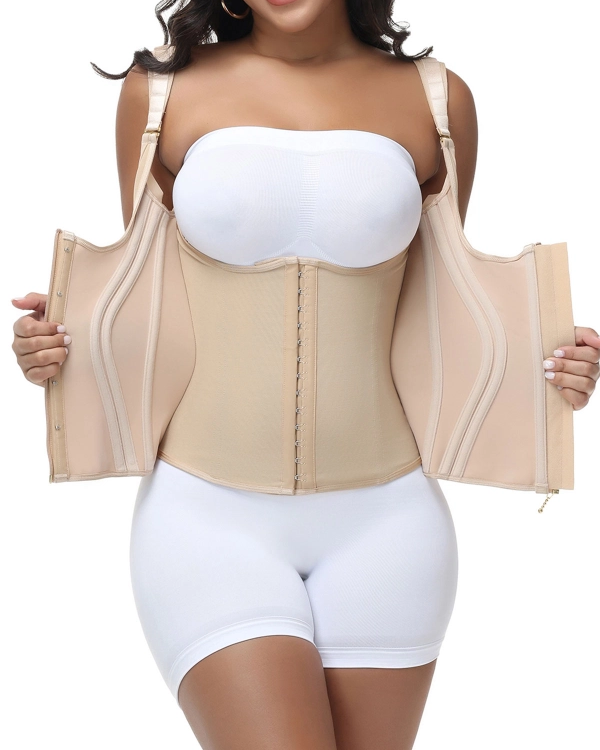 High Compression Hourglass Body Shaper Vest with Straps
