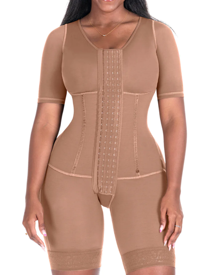 Shapewear for Women Tummy Control Fajas Waist Trainer Bodysuits Butt Lifter Upper Arm Compression Shaper-Curvy-Faja