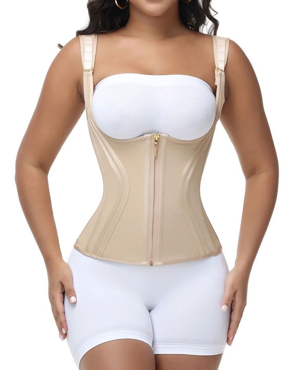 High Compression Hourglass Body Shaper Vest with Straps