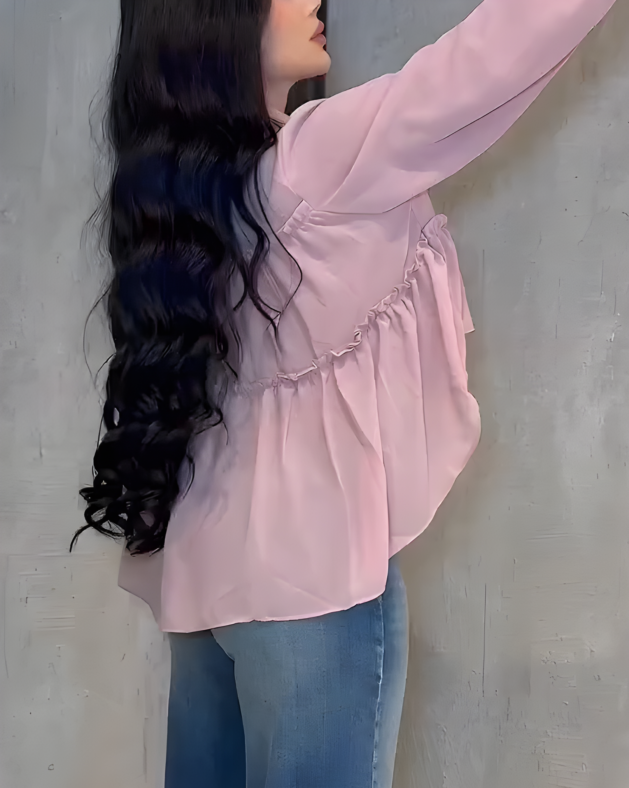 Women's Chiffon Ruffle Long Sleeve Shirt（Pre-Sale）