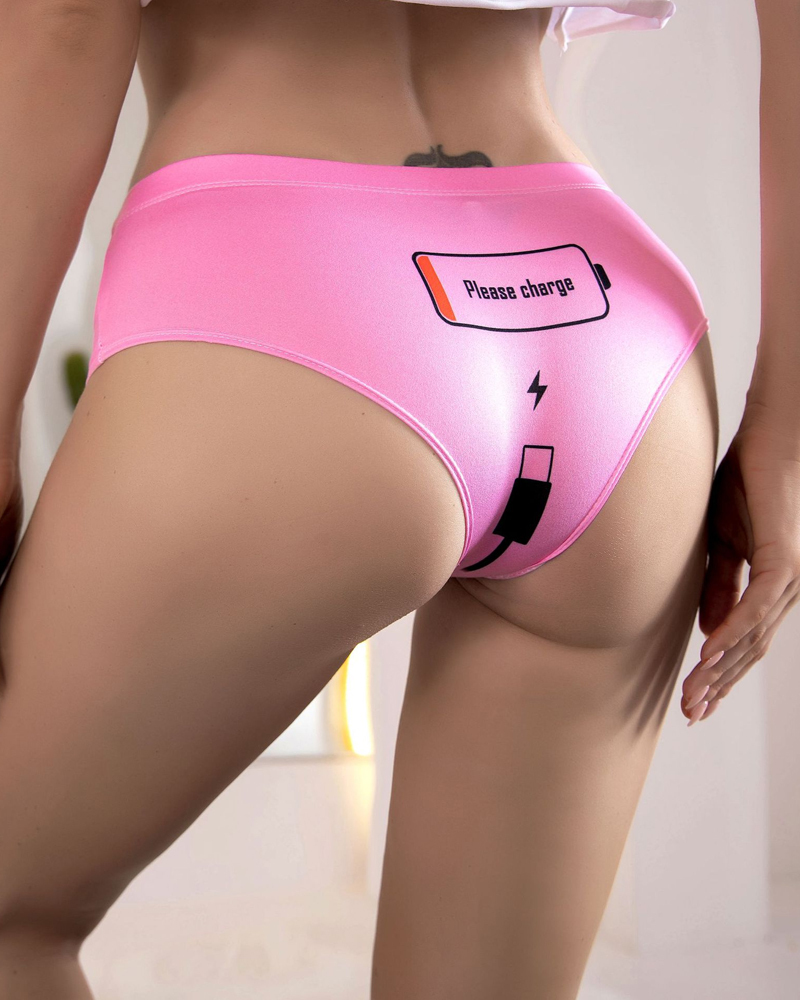 Hip-Covering Printed Briefs-Curvy-Faja