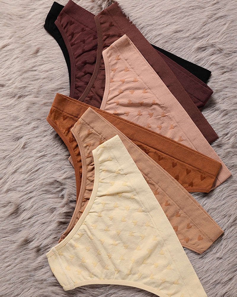 Sexy Simple Printed Cotton Crotch Briefs-Curvy-Faja