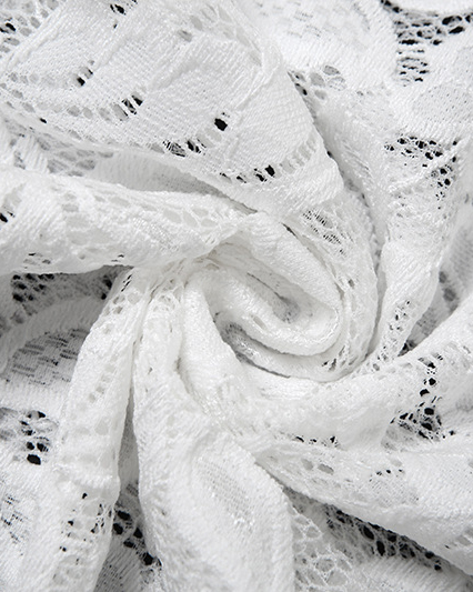 Deep V Halter Back Lace See Through Jumpsuit-Curvy-Faja