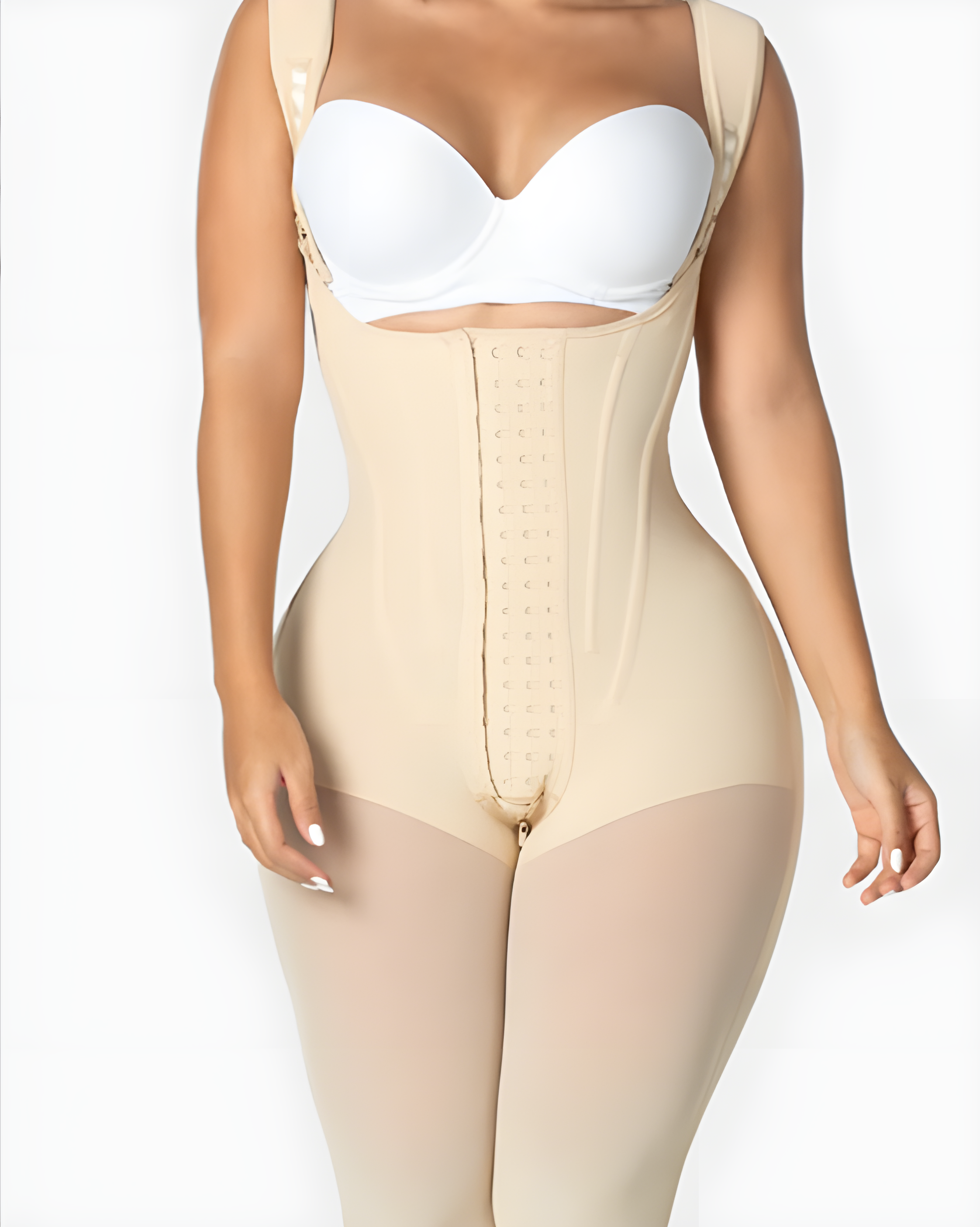 Side Bone Mid-Length Tummy-Control Sleeveless Body Shaper-Curvy-Faja