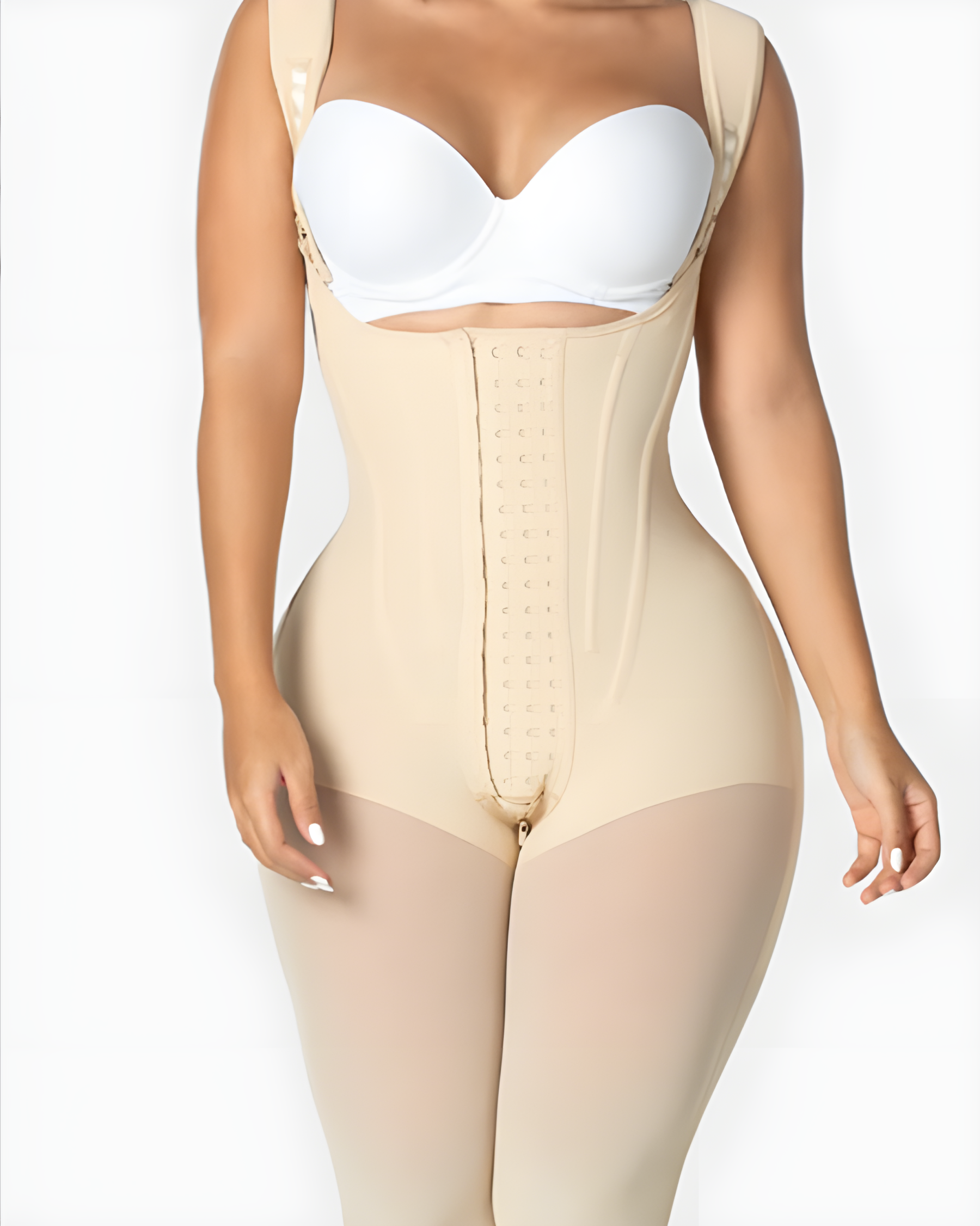 Side Bone Mid-Length Tummy-Control Sleeveless Body Shaper-Curvy-Faja