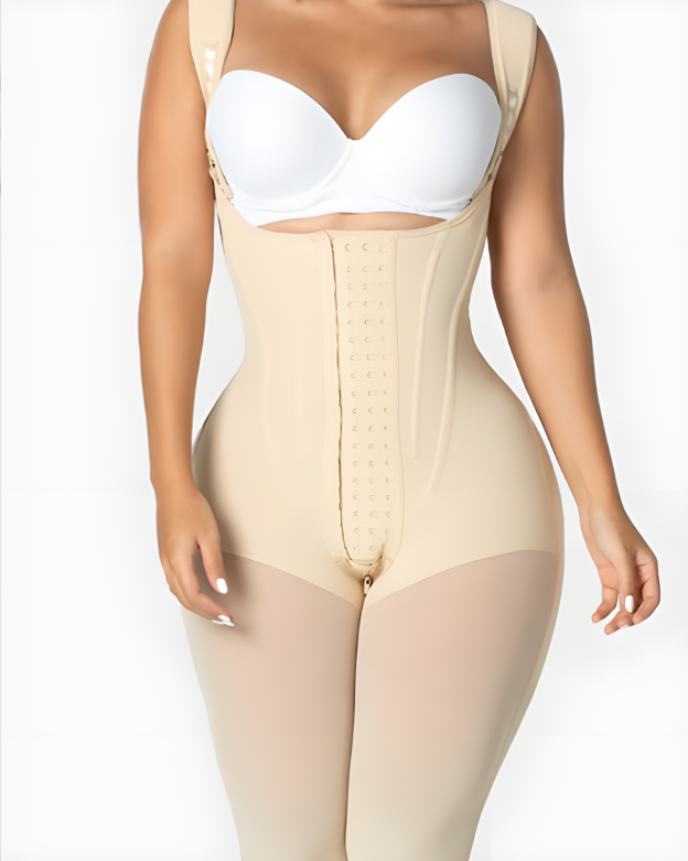 Side Bone Mid-Length Tummy-Control Sleeveless Body Shaper-Curvy-Faja