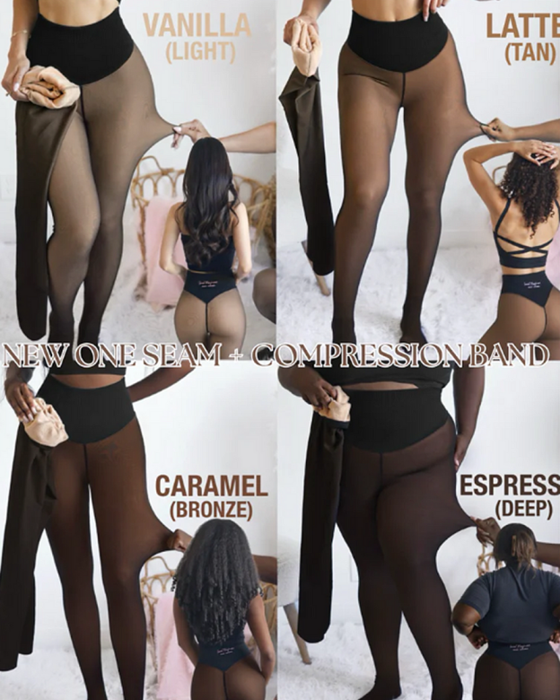 Magic Leggings With Compression Straps And Single Seam-Curvy-Faja