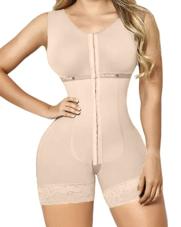 Full Abdomen Control Bodysuit With Hook-eye