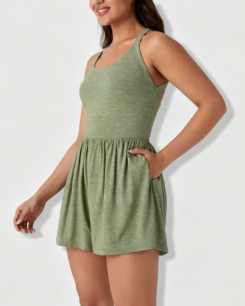 2-in-1 Romper with Built-In Shorts & Easy Back Access