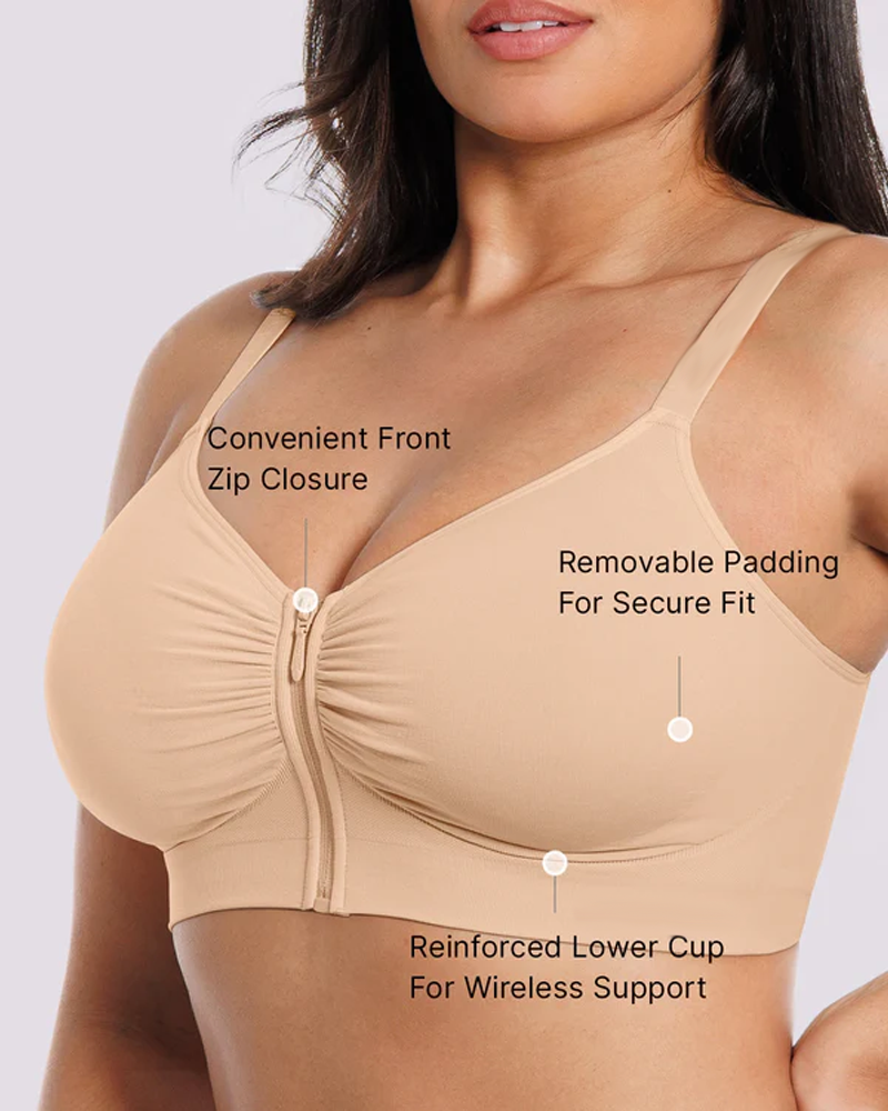 Comfy Lift Front Zipper Wire-Free Bra (Pre-Sale)