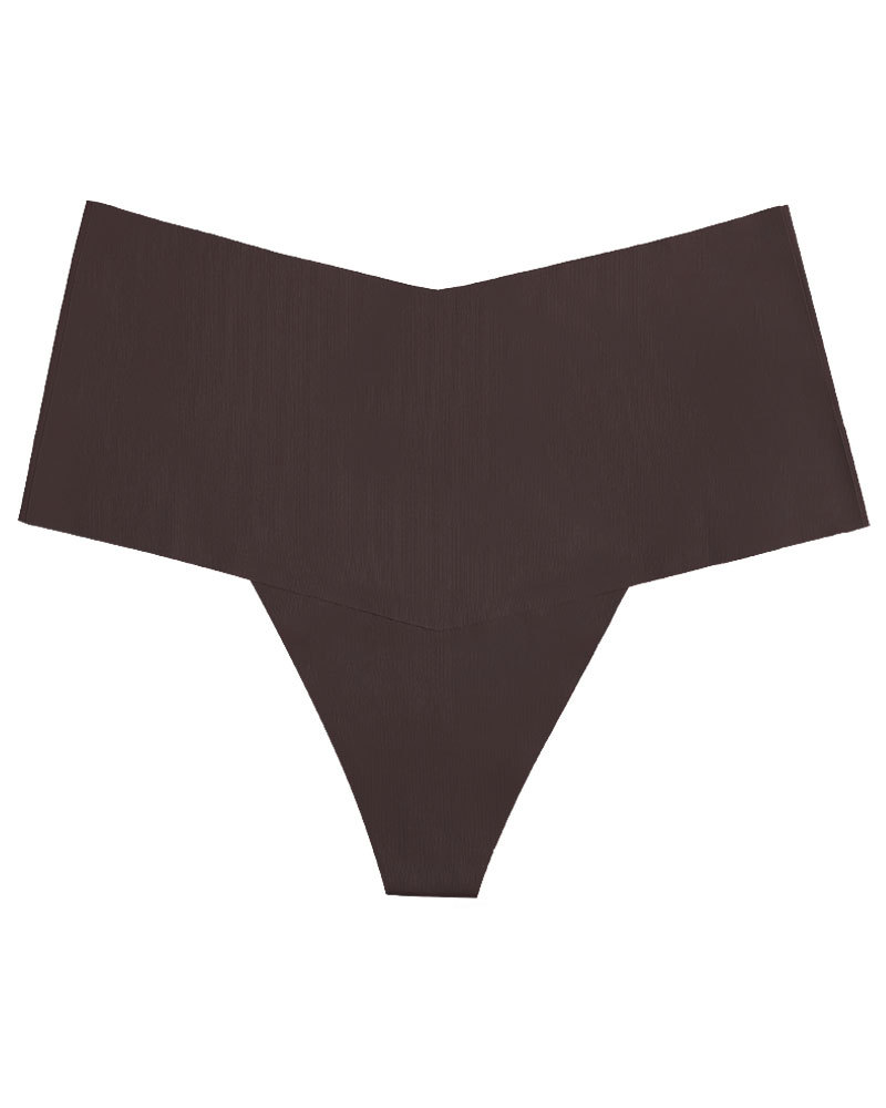 Mid-Waist Seamless Non-Pinch Ice Silk Breathable Thong Underwear-Curvy-Faja