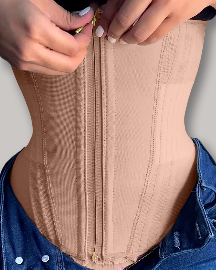 Zip & Breasted Body Shaper Tank Top-Curvy-Faja