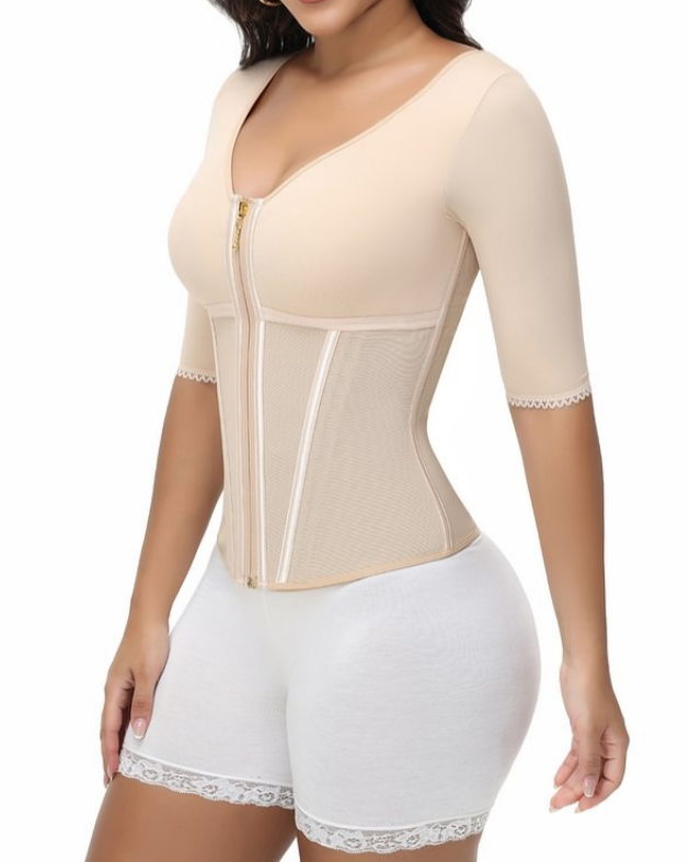 Women’s Sleeved Body Sculpting Kit - Waist Cincher with Sleeves & Waist Trainer for Full-Body Contouring-Curvy-Faja