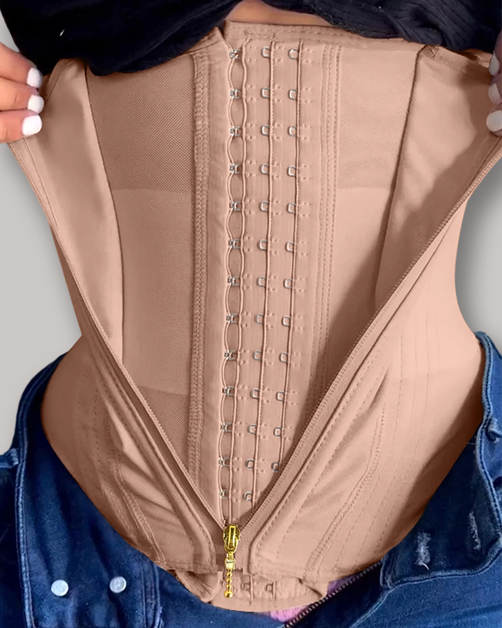 Zip & Breasted Body Shaper Tank Top-Curvy-Faja