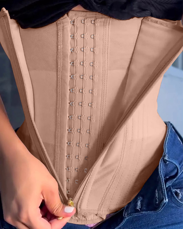 Zip & Breasted Body Shaper Tank Top-Curvy-Faja