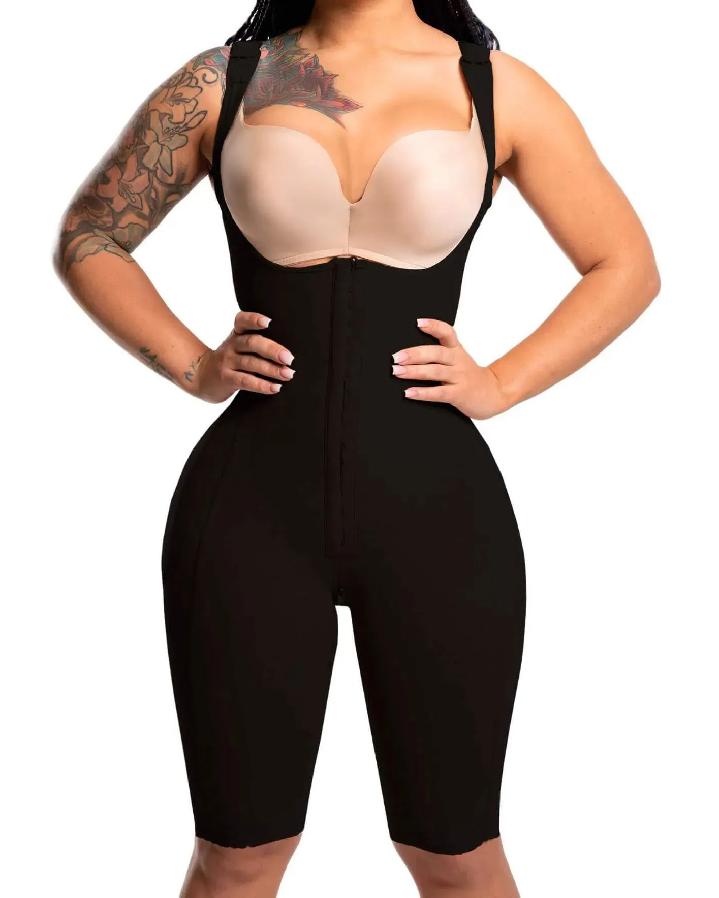 Sleeveless Breasted Open Bust Shapewear-Curvy-Faja
