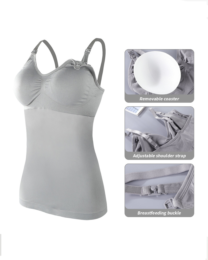 Plus Size Maternity High Elasticity Detachable Camisole