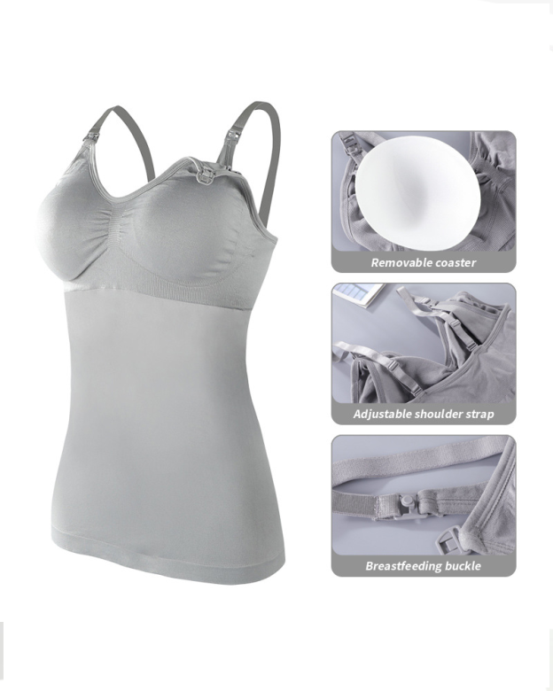 Plus Size Maternity High Elasticity Detachable Camisole