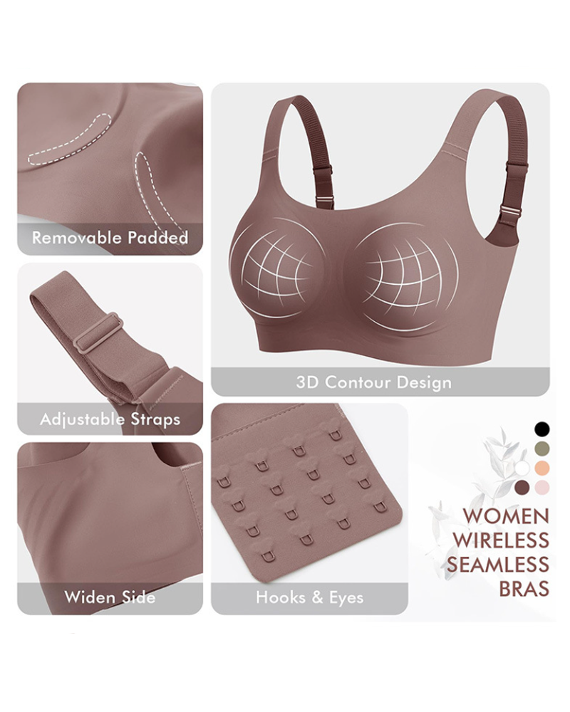 Seamless Comfort Jelly Strip Soft Support Wireless Bra