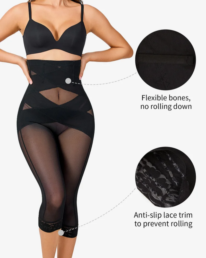 Curvy-faja Air Mesh Thigh Slimmer Pants-Curvy-Faja