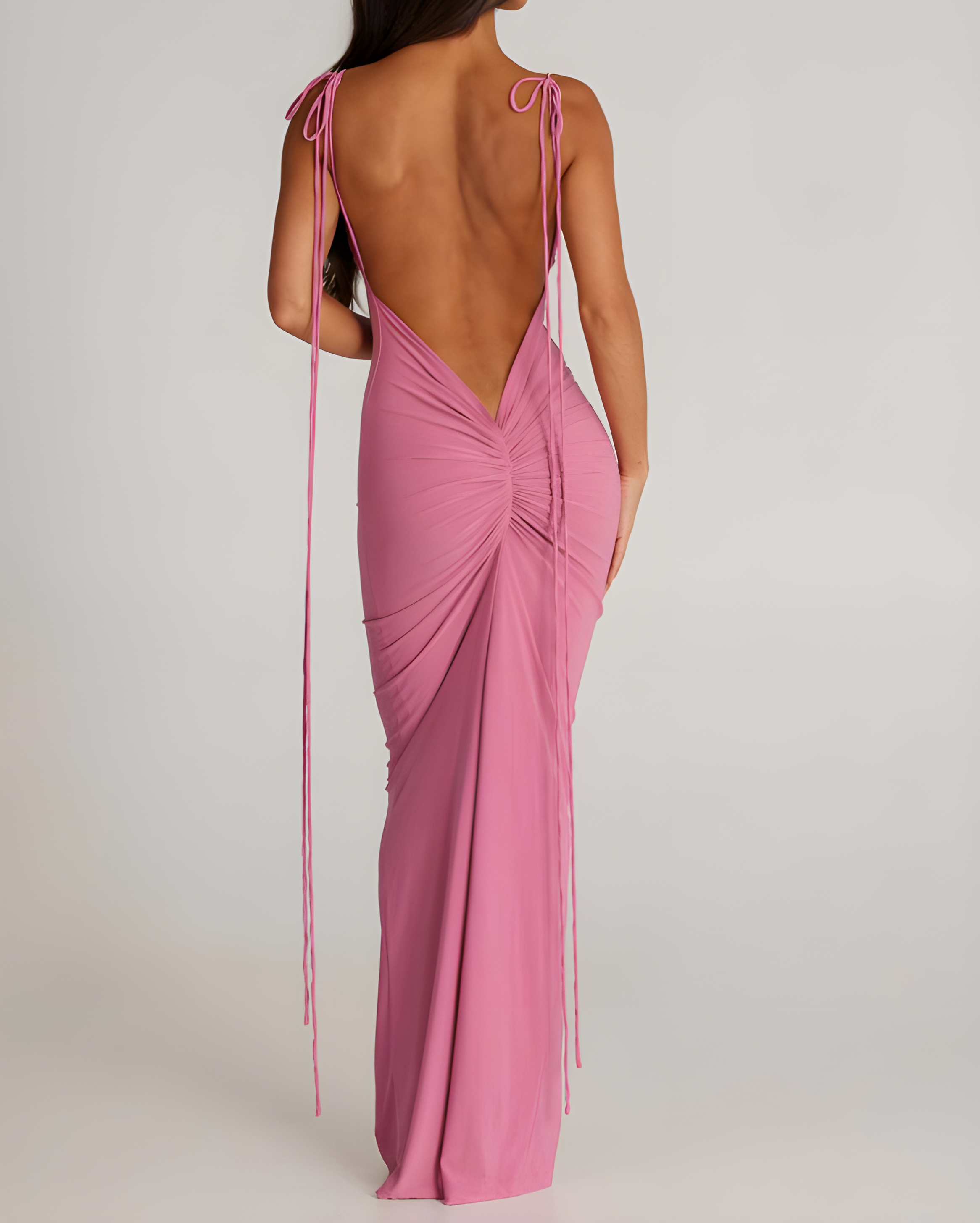 Women's Fashionable Slim Slip Maxi Dress-Curvy-Faja