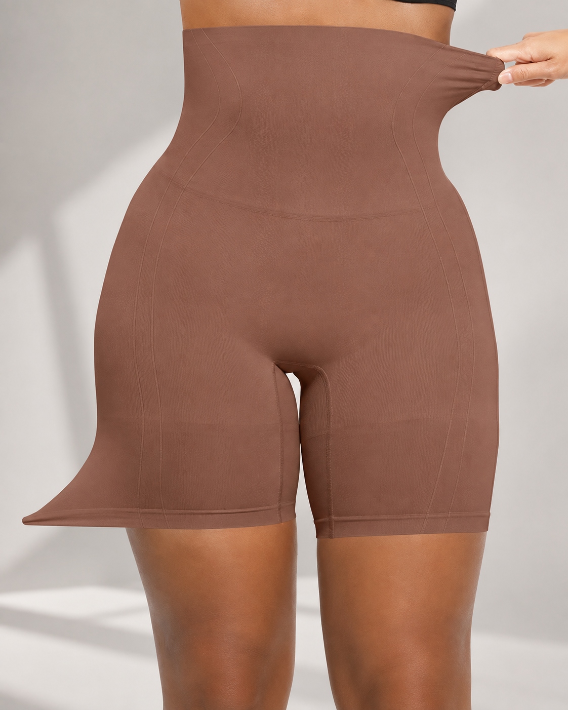 High Waist Seamless Sculpting Shorts with Tummy & Hip Shaping