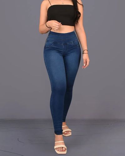 Korean Style High Waist Peach Pencil Pants Sexy Tight Mid Waist Jeans With  Stretchy Hip Skinny Design For Women 210629 From Mu04, $29.17