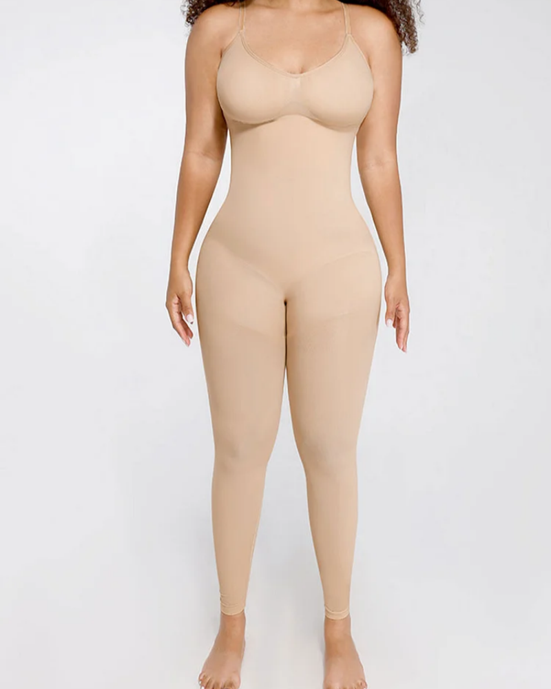 Seamless Breast Support Waist and Abdomen Shaping Mid Thigh Body Shaper-Curvy-Faja